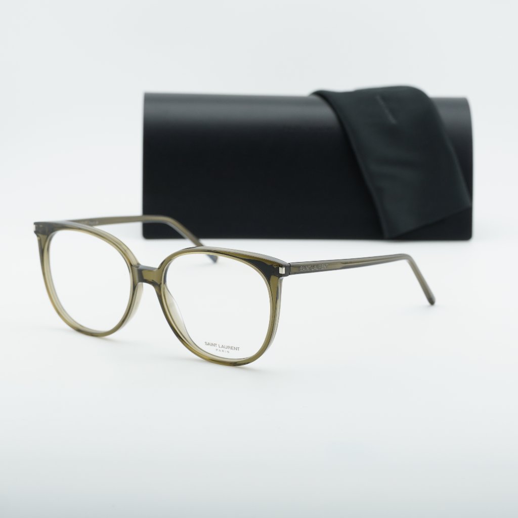 Saint Laurent Sl39 006 Round Eyeglasses Green 54mm